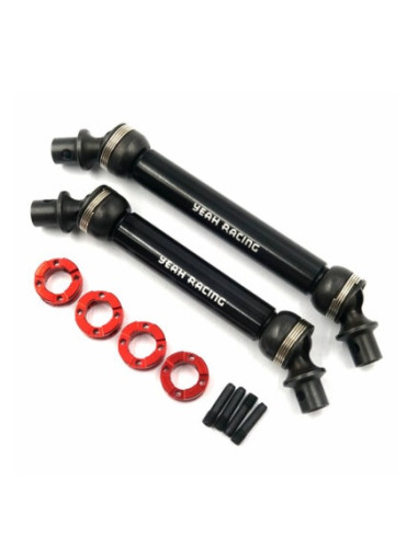 HD Steel Front & Rear Center Shaft Set Black...