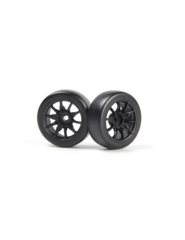 TSMK510 Drift Wheel-Tire Set 22x11mm (Black-4pcs)