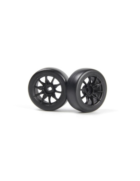TSMK510 Drift Wheel-Tire Set 22x11mm (Black-4pcs)