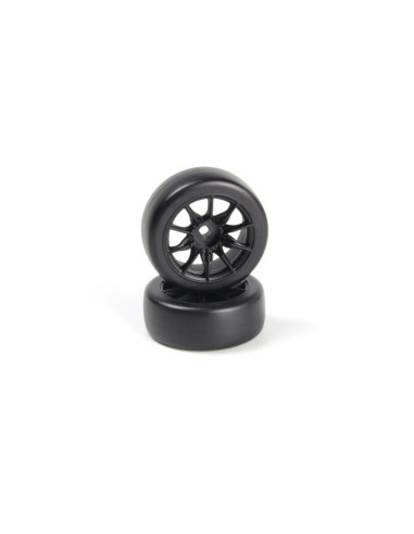 TSMK510 Drift Wheel-Tire Set 22x11mm (Black-4pcs)