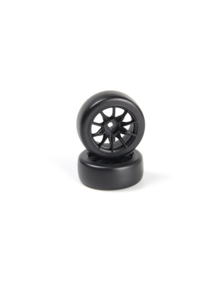 TSMK510 Drift Wheel-Tire Set 22x11mm (Black-4pcs)