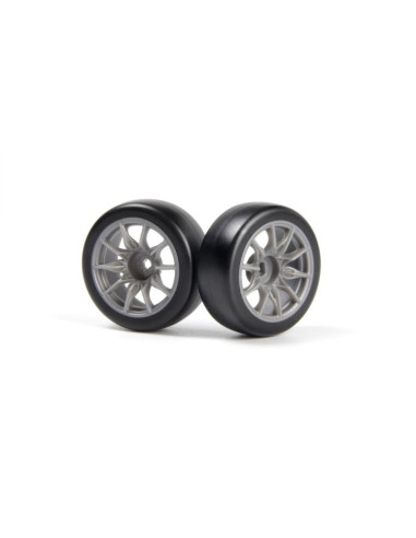 TSMK510 Drift Wheel-Tire Set 22x11mm (Grey-4pcs)