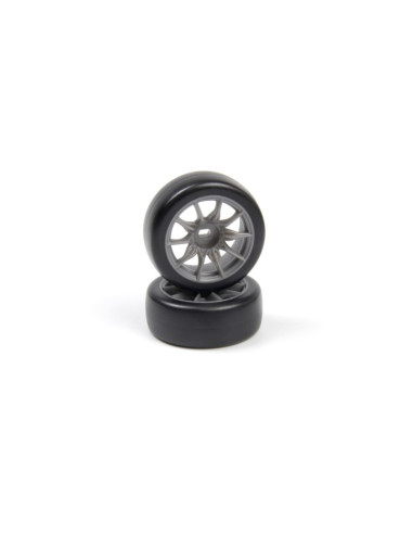 TSMK510 Drift Wheel-Tire Set 22x11mm (Grey-4pcs)