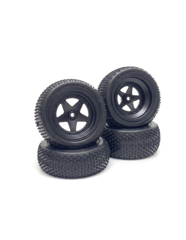 1:10 Buggy Wheel Set “Mini Block” black (4)