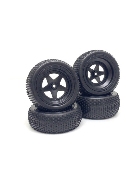 1:10 Buggy Wheel Set “Mini Block” black (4)