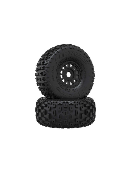ARRMA dBOOTS 'FORTRESS' Tire Set Glued  Black (2pcs)