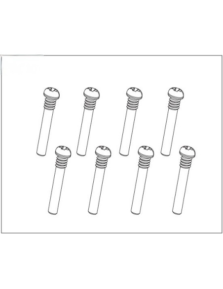Round Head Partial Thread Screw 2*12 (8)