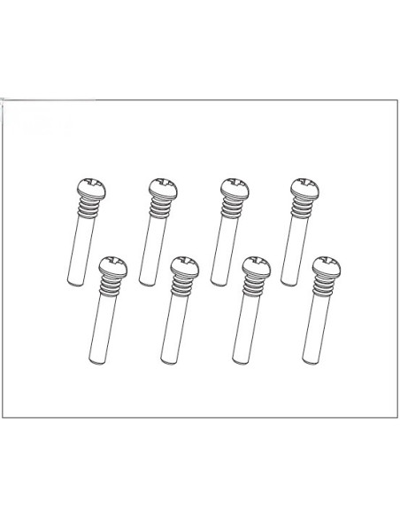 Round Head Partial Thread Screw 2*10 (8)