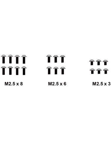 Pan Head Hex Screw M2.5*3-6-8 (20)