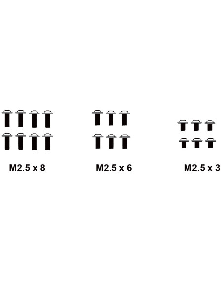 Pan Head Hex Screw M2.5*3-6-8 (20)