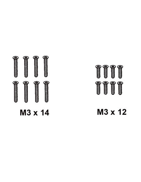 Flat Head Hex Screw M3*12-14 (16)