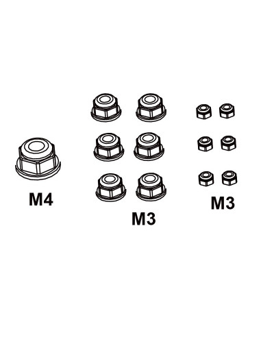 Nut Set M3 - M4