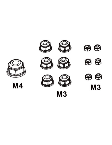 Nut Set M3 - M4