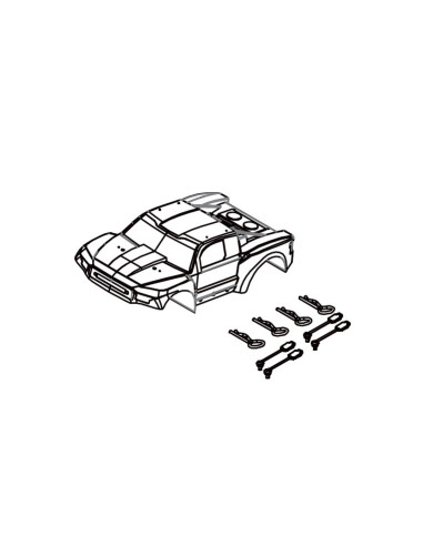 Bashcore Body Shell yellow-grey