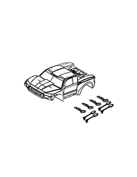 Bashcore Body Shell yellow-grey