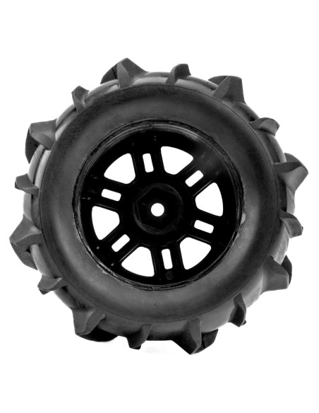Pro-Line Racing 1-16 Dumont Front-Rear Paddle Tires Mounted 12mm Black Split Six (2): ARRMA MINI KRATON