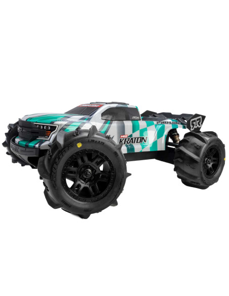 Pro-Line Racing 1-16 Dumont Front-Rear Paddle Tires Mounted 12mm Black Split Six (2): ARRMA MINI KRATON