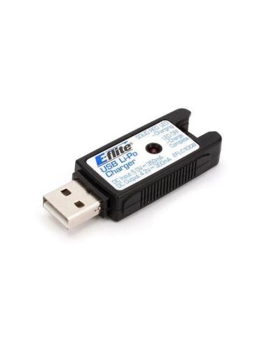 Cargador USB 300mA para baterías 1S con conector ultra micro de E-flite