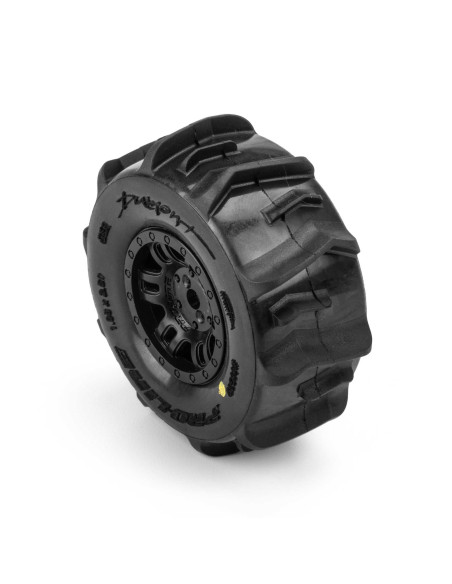 Pro-Line Racing 1-16 Dumont Front-Rear Paddle Tires Mounted 12mm Black Split Six (4): ARRMA MOJAVE GROM