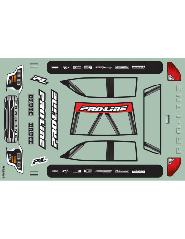 Pro-Line Racing 1-16 Pre-Cut Brute Clear Body:...