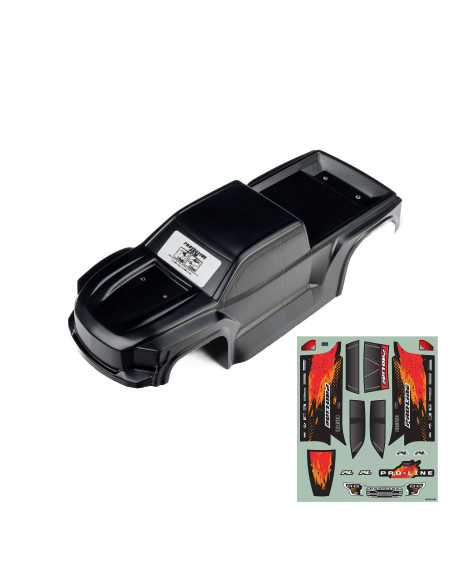 Pro-Line Racing 1-16 Pre-Cut Truck Body Tough Color Black: Traxxas Mini Maxx