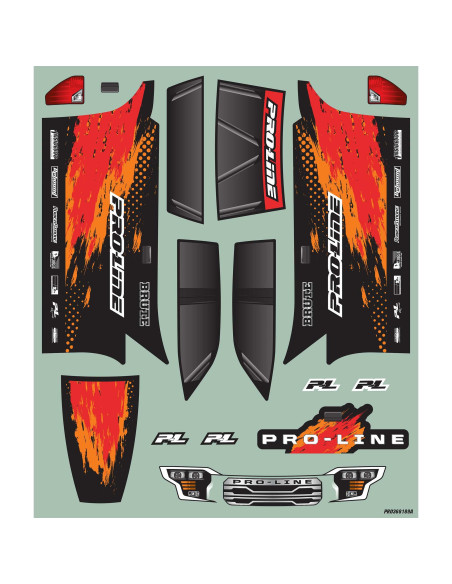 Pro-Line Racing 1-16 Pre-Cut Truck Body Tough Color Black: Traxxas Mini Maxx