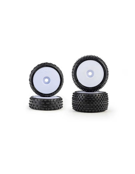 Pro-Line Racing 1-24 Wedge Front and Prism Rear Carpet Tires Mounted 7mm  White (4): Losi Micro-B