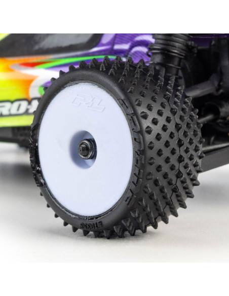 Pro-Line Racing 1-24 Wedge Front and Prism Rear Carpet Tires Mounted 7mm  White (4): Losi Micro-B