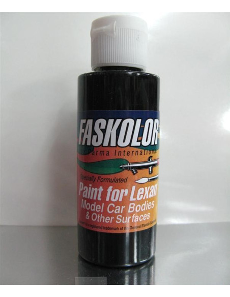 Pintura Faskolor Acrílica para Lexan color Negro. (60ml)