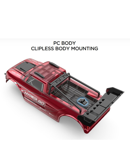 MJX Hyper GO 10210 Truck 1/10 Brushless 4WD RTR Gris