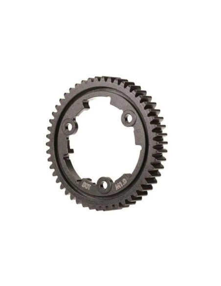 Spur gear, 50-tooth (machined, hardened steel) (wide face, 1.0 metric pitch)
