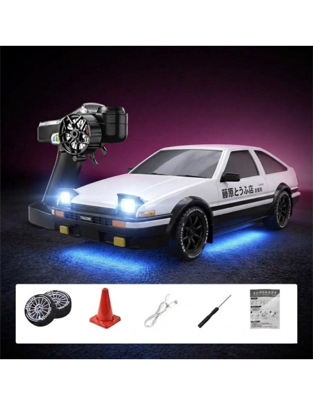 1:43 4WD Drift-Race Car AE86 TRUEND RTR - white