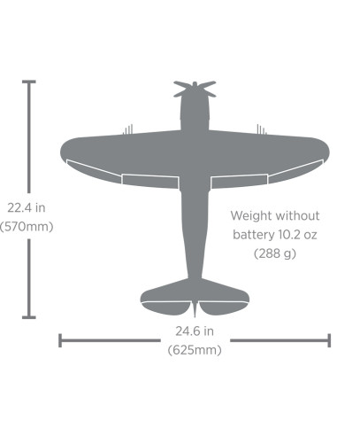 E-flite Micro P-47 Thunderbolt 625mm BNF Basic...