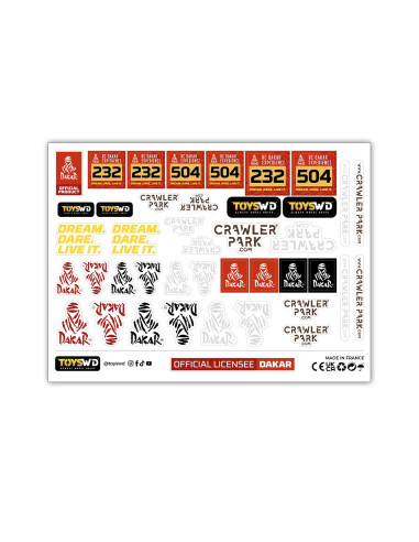 Dakar Mini Sticker Set 1/18 scale RC CRAWLER PARK
