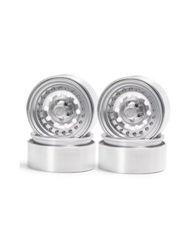 Llanta Crawler Alu 1.9" Beadlock Silver (4u)