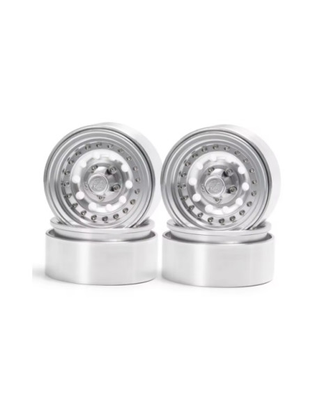 Llanta Crawler Alu 1.9" Beadlock Silver (4u)