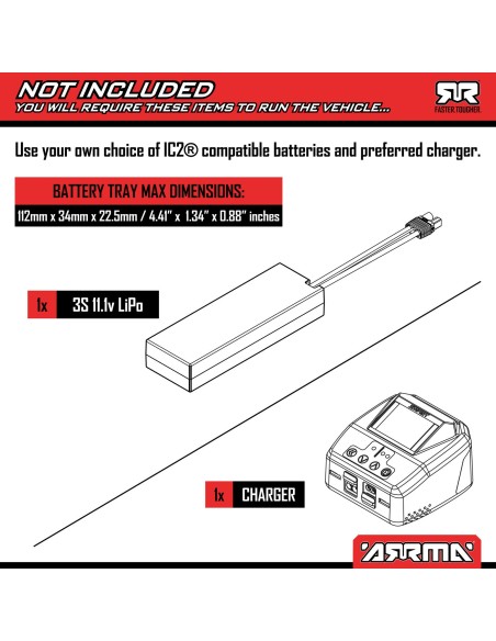 ARRMA 1-12 INFRACTION GROM 3S 4X4 Ready-To-Run Brushless All-Road Street Bash ARRMA 1-12 INFRACTION GROM 3S 4X4 Ready-To