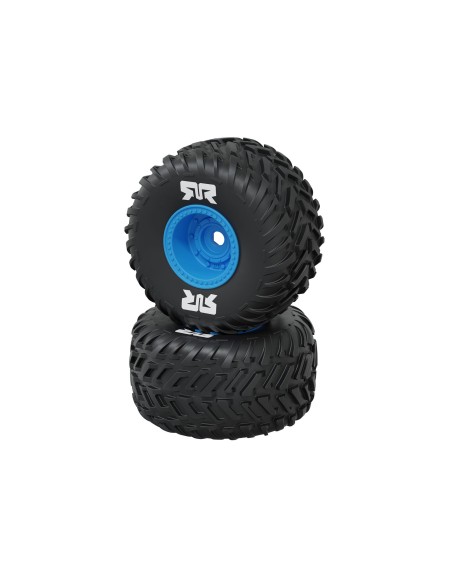 ARRMA dBoots Cut Chevron Monster Truck Tire Set  Glued 16mm (2pcs)  Blue