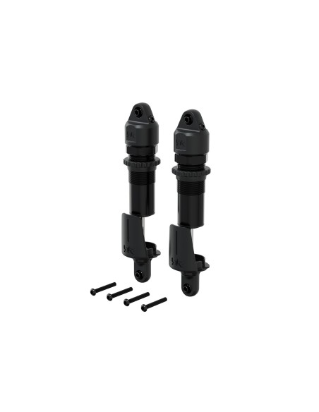 ARRMA Shock Set (Front)  Alloy  15mm Bore  143.5mm Length  4x1.9mm Piston  1300cSt Oil  Black