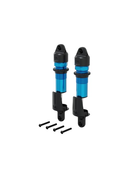 ARRMA Shock Set (Front)  Alloy  15mm Bore  143.5mm Length  4x1.9mm Piston  1300cSt Oil  Blue