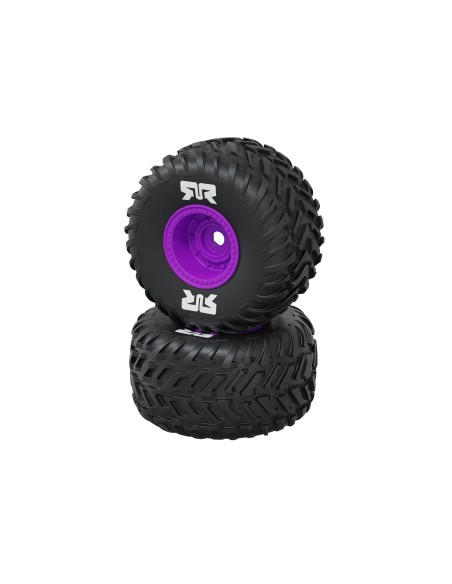 ARRMA dBoots Cut Chevron Monster Truck Tire Set  Glued 16mm (2pcs)  Purple
