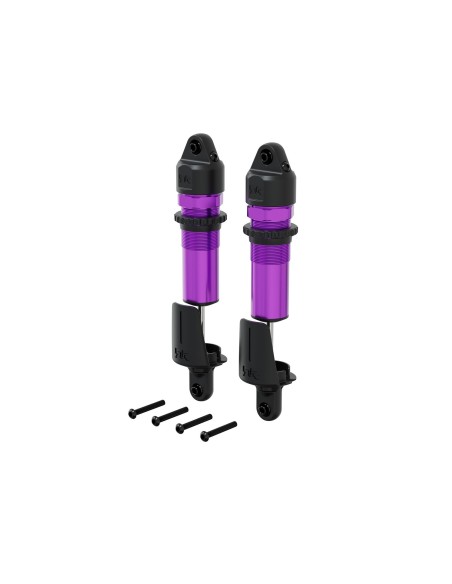 ARRMA Shock Set (Rear)  Alloy  15mm Bore  153.5mm Length  4x1.9mm Piston  1300cSt Oil  Purple