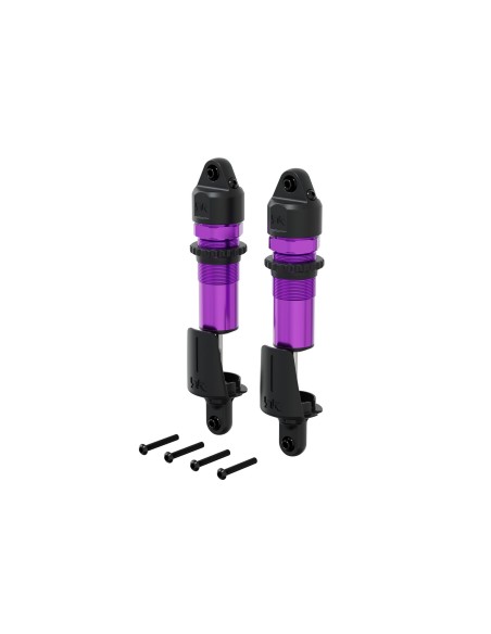 ARRMA Shock Set (Front)  Alloy  15mm Bore  143.5mm Length  4x1.9mm Piston  1300cSt Oil  Purple