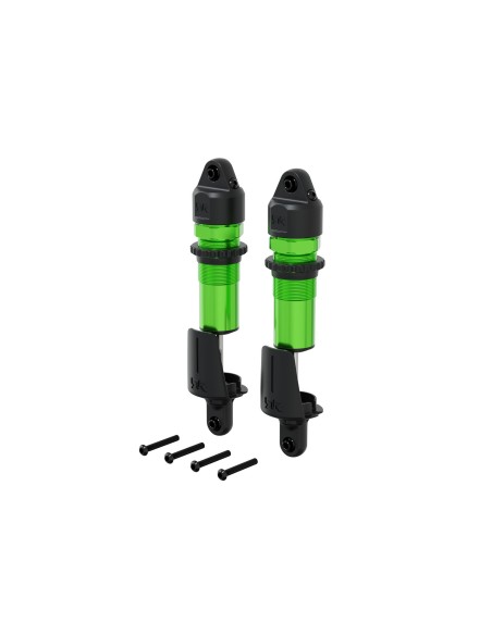 ARRMA Shock Set (Front)  Alloy  15mm Bore  143.5mm Length  4x1.9mm Piston  1300cSt Oil  Green