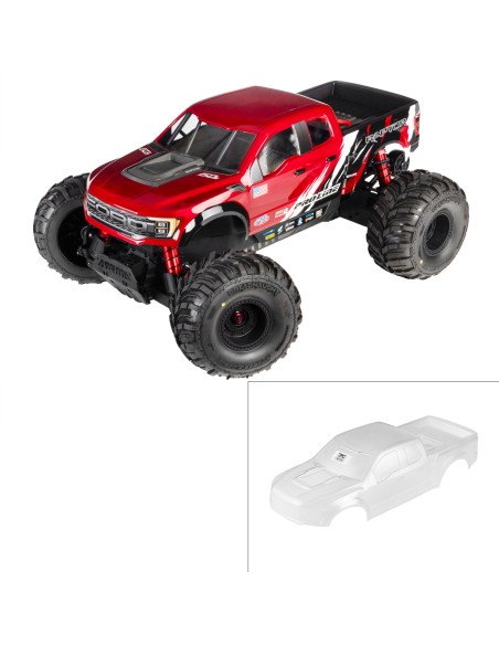 Pro-Line Racing 1-8 Pre-Cut 2022 Ford Raptor Clear Body: ARRMA QUAKE 4S