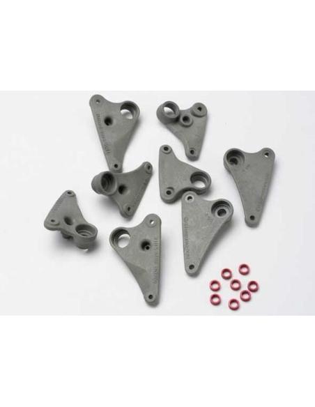 TRX5358 Rocker Arm Set, progressive-2 (90-T)/ spacers (red alu.)