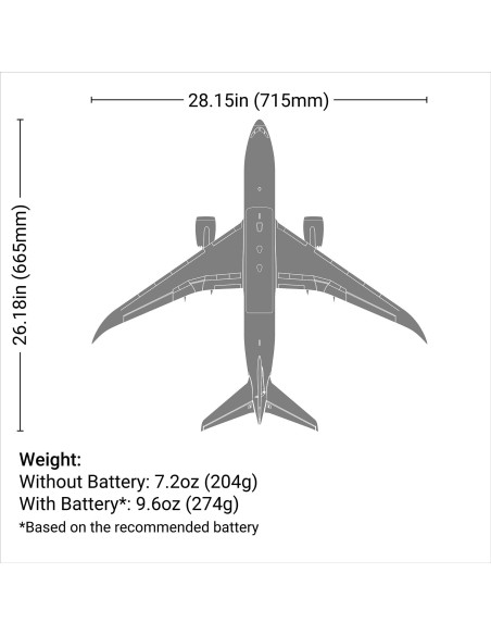 E-flite Micro Boeing 787 Dreamliner Twin 30mm EDF BNF Basic with AS3X and SAFE Select