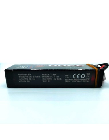 7.4V 3300mah 2S Lipo Battery XT60 Plug - Red