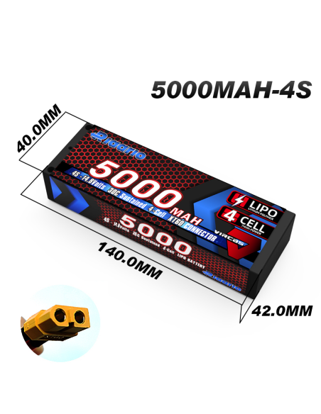 14.8V 5000mah 4S Lipo Battery XT60 Plug