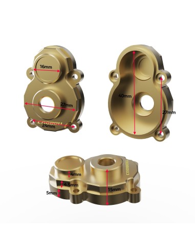 Brass Rear Portal Housing Inner for 1-7 RC Crawler